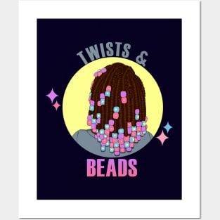 Black Girl Hairstyles - Twists and Beads Posters and Art